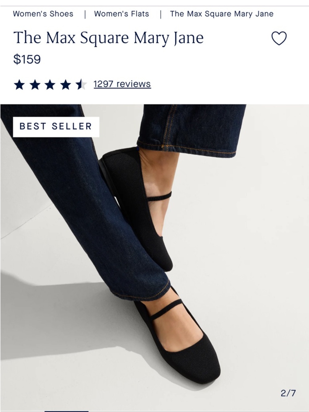 Rothy's The Max Square Mary Jane - Black